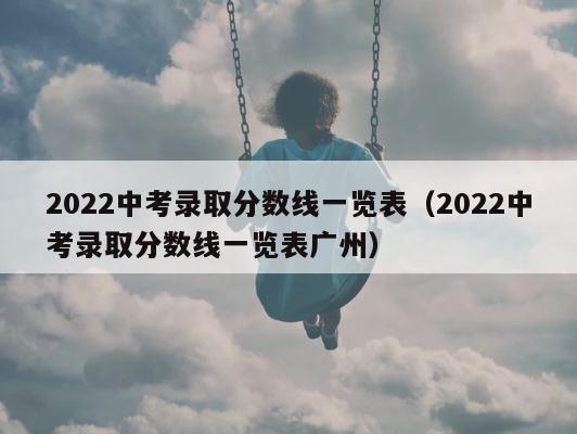 2022中考录取分数线一览表（2022中考录取分数线一览表广州） 第1张