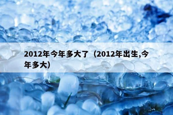 2012年今年多大了（2012年出生,今年多大） 第1张