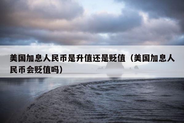 美国加息人民币是升值还是贬值（美国加息人民币会贬值吗） 第1张