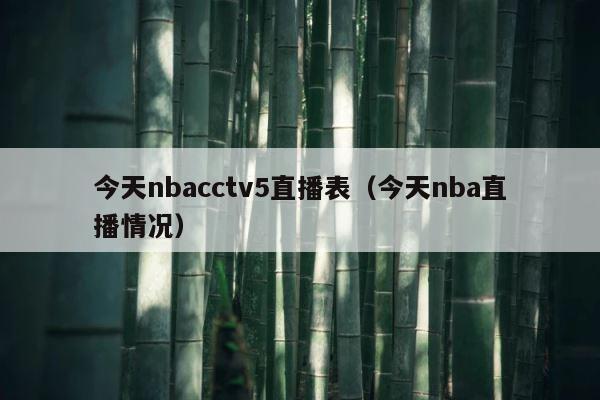 今天nbacctv5直播表（今天nba直播情况） 第1张