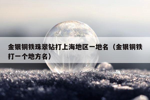 金银铜铁珠翠钻打上海地区一地名（金银铜铁打一个地方名） 第1张