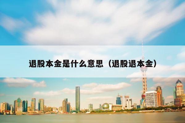 退股本金是什么意思（退股退本金） 第1张
