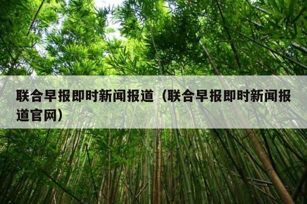 联合早报即时新闻报道（联合早报即时新闻报道官网） 第1张