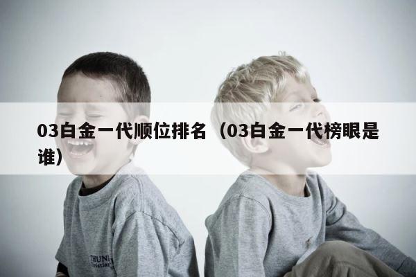 03白金一代顺位排名（03白金一代榜眼是谁） 第1张
