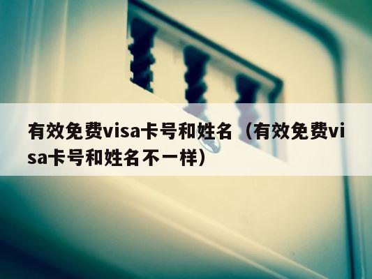 有效免费visa卡号和姓名（有效免费visa卡号和姓名不一样） 第1张