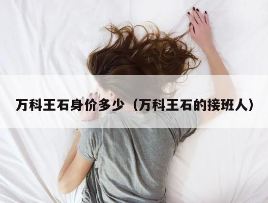 万科王石身价多少（万科王石的接班人） 第1张
