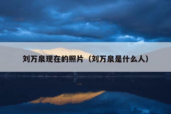 刘万泉现在的照片（刘万泉是什么人） 第1张
