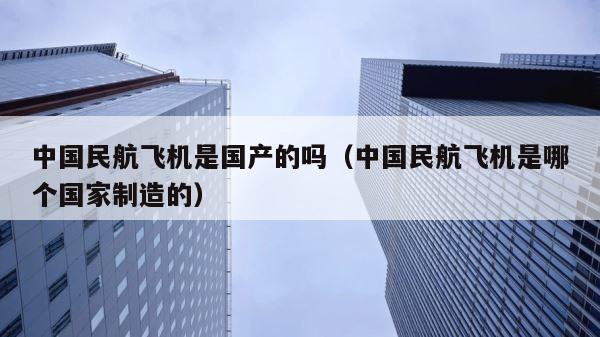 中国民航飞机是国产的吗（中国民航飞机是哪个国家制造的） 第1张