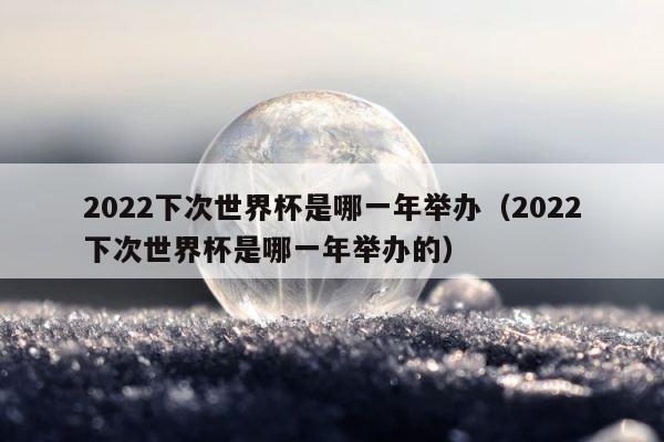 2022下次世界杯是哪一年举办（2022下次世界杯是哪一年举办的） 第1张