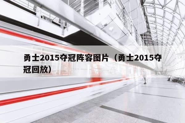 勇士2015夺冠阵容图片（勇士2015夺冠回放） 第1张