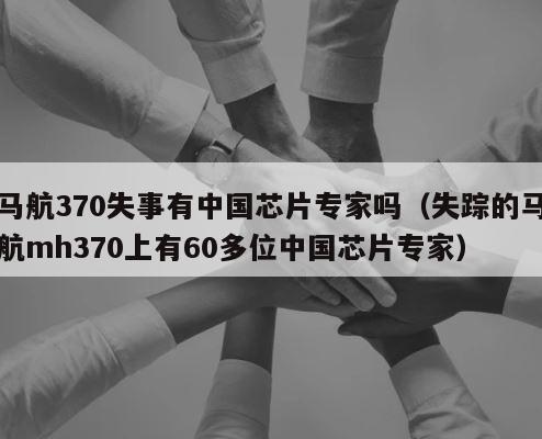 马航370失事有中国芯片专家吗（失踪的马航mh370上有60多位中国芯片专家） 第1张