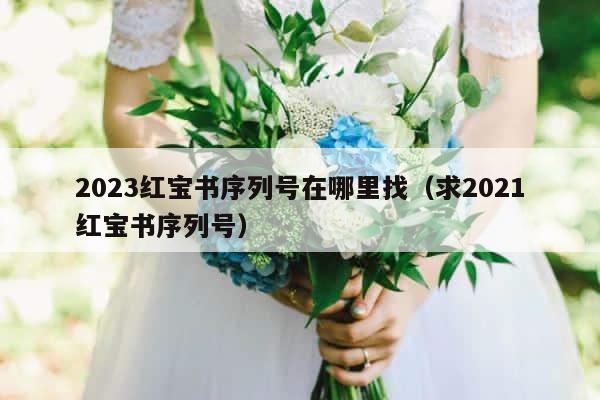 2023红宝书序列号在哪里找（求2021红宝书序列号） 第1张