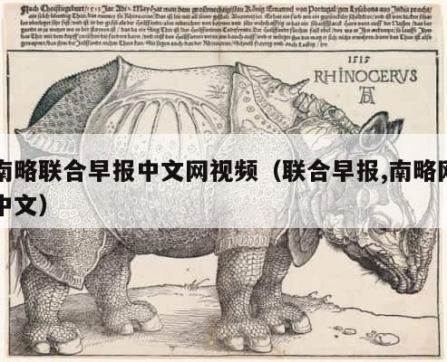 南略联合早报中文网视频（联合早报,南略网中文） 第1张