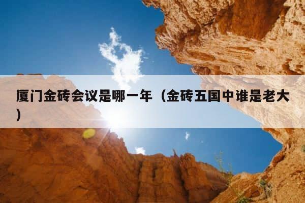 厦门金砖会议是哪一年（金砖五国中谁是老大） 第1张