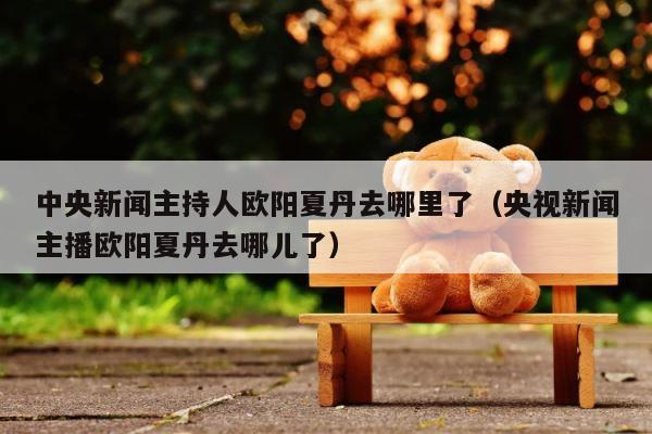 中央新闻主持人欧阳夏丹去哪里了（央视新闻主播欧阳夏丹去哪儿了） 第1张