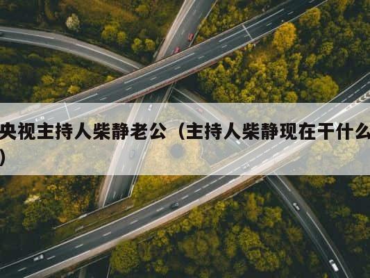 央视主持人柴静老公（主持人柴静现在干什么） 第1张