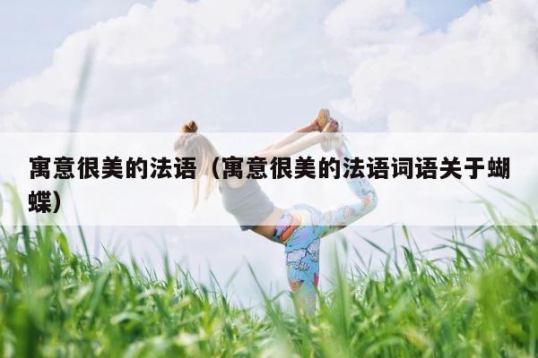 寓意很美的法语（寓意很美的法语词语关于蝴蝶） 第1张