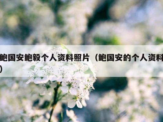 鲍国安鲍毅个人资料照片（鲍国安的个人资料） 第1张
