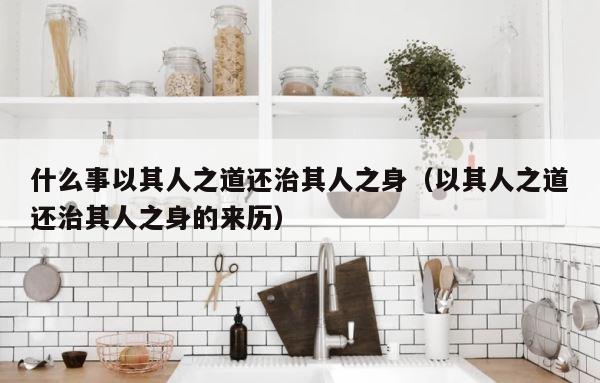 什么事以其人之道还治其人之身（以其人之道还治其人之身的来历） 第1张