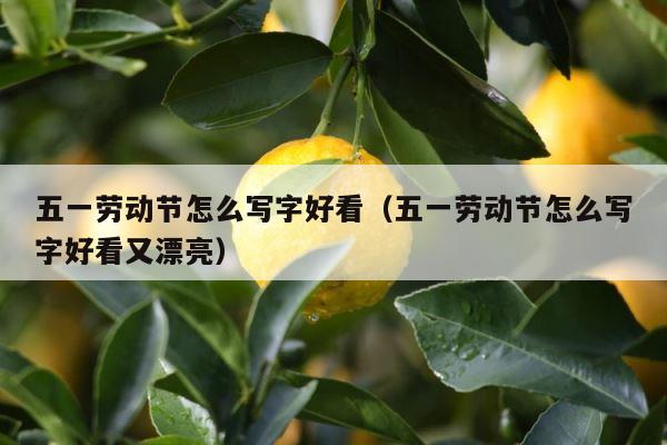 五一劳动节怎么写字好看（五一劳动节怎么写字好看又漂亮） 第1张