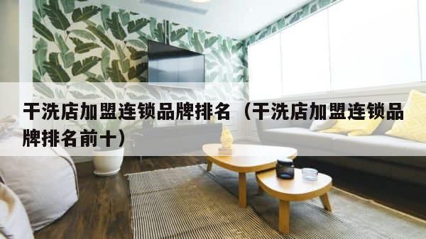 干洗店加盟连锁品牌排名（干洗店加盟连锁品牌排名前十） 第1张