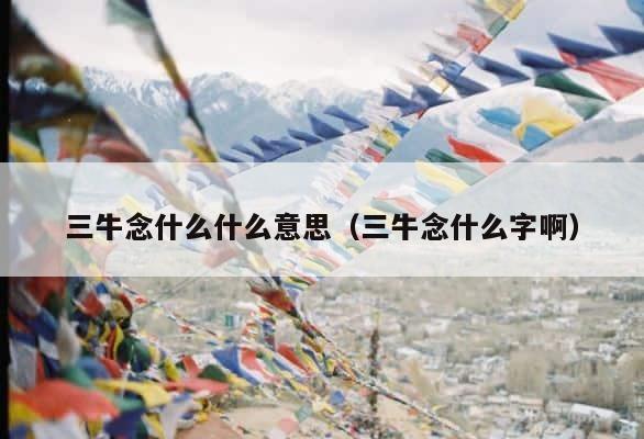 三牛念什么什么意思（三牛念什么字啊） 第1张