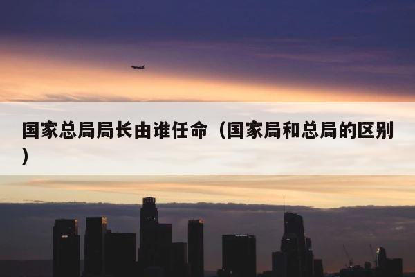 国家总局局长由谁任命（国家局和总局的区别） 第1张