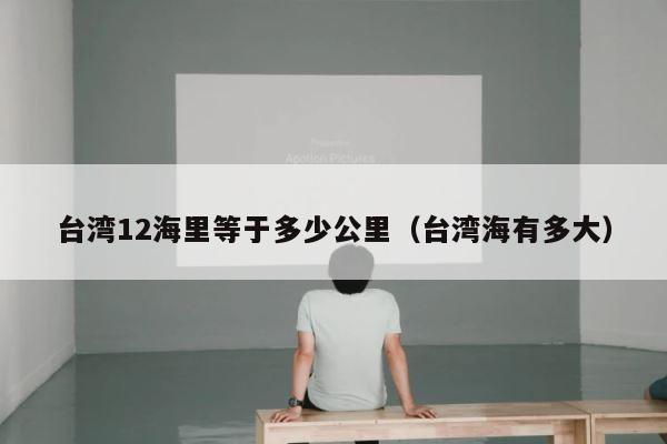 台湾12海里等于多少公里（台湾海有多大） 第1张
