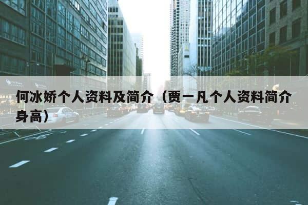 何冰娇个人资料及简介（贾一凡个人资料简介身高） 第1张