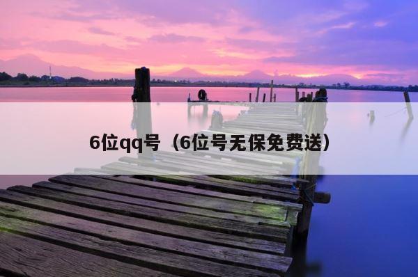 6位qq号（6位号无保免费送） 第1张