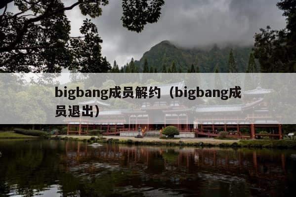 bigbang成员解约（bigbang成员退出） 第1张