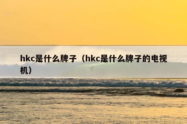 hkc是什么牌子（hkc是什么牌子的电视机） 第1张