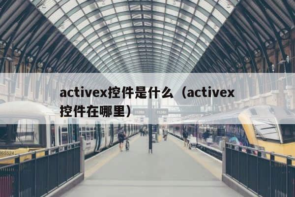 activex控件是什么（activex控件在哪里） 第1张