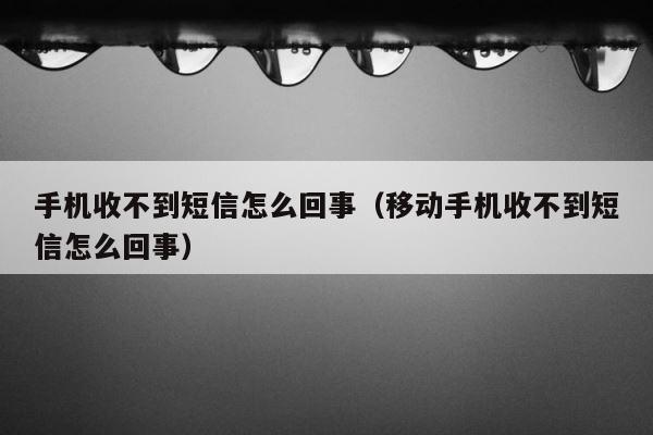 手机收不到短信怎么回事（移动手机收不到短信怎么回事） 第1张