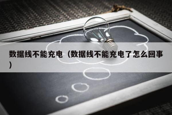 数据线不能充电（数据线不能充电了怎么回事） 第1张