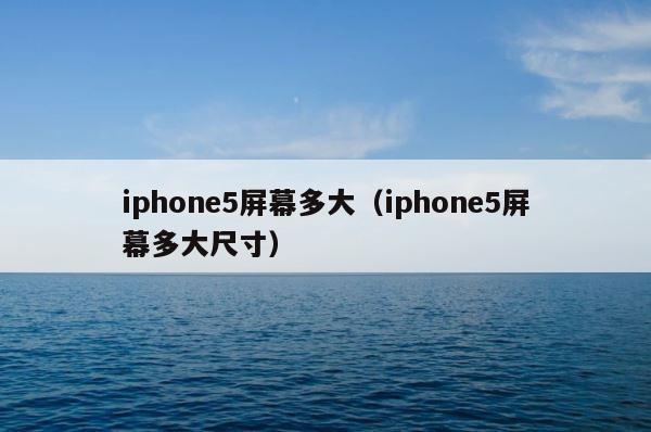 iphone5屏幕多大（iphone5屏幕多大尺寸） 第1张