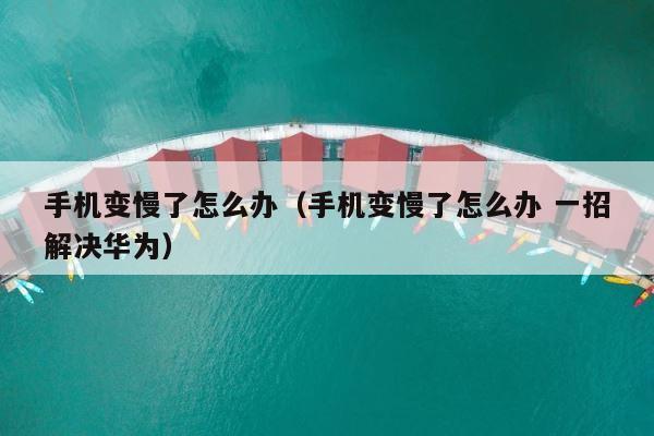 手机变慢了怎么办（手机变慢了怎么办 一招解决华为） 第1张
