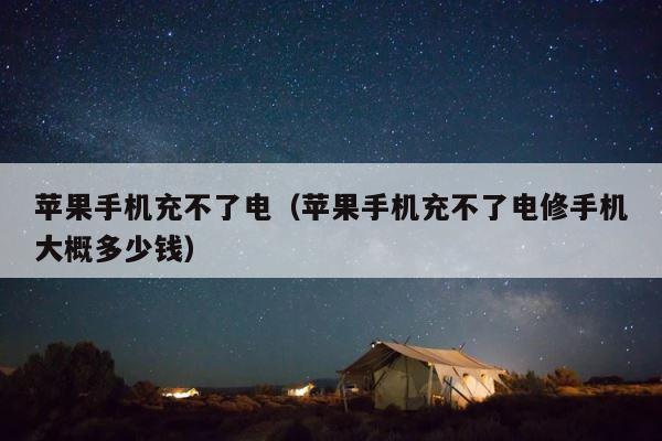 苹果手机充不了电（苹果手机充不了电修手机大概多少钱） 第1张