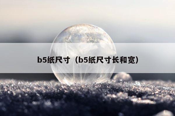 b5纸尺寸（b5纸尺寸长和宽） 第1张