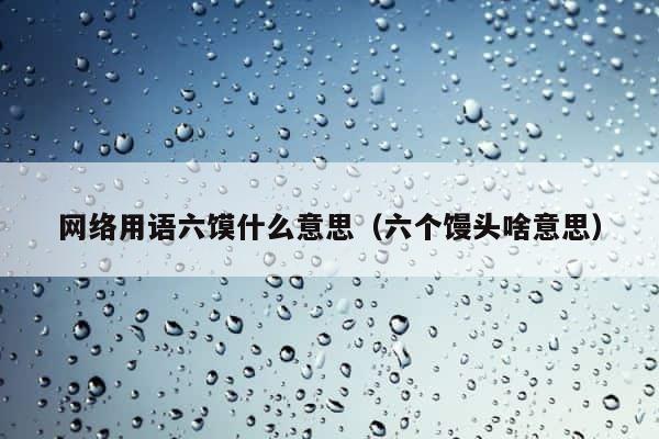 网络用语六馍什么意思（六个馒头啥意思） 第1张