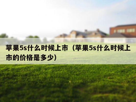 苹果5s什么时候上市（苹果5s什么时候上市的价格是多少） 第1张