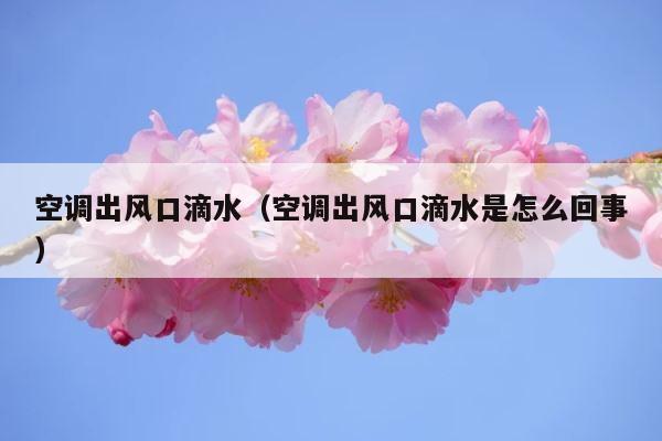 空调出风口滴水（空调出风口滴水是怎么回事） 第1张