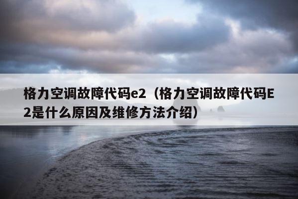 格力空调故障代码e2（格力空调故障代码E2是什么原因及维修方法介绍） 第1张