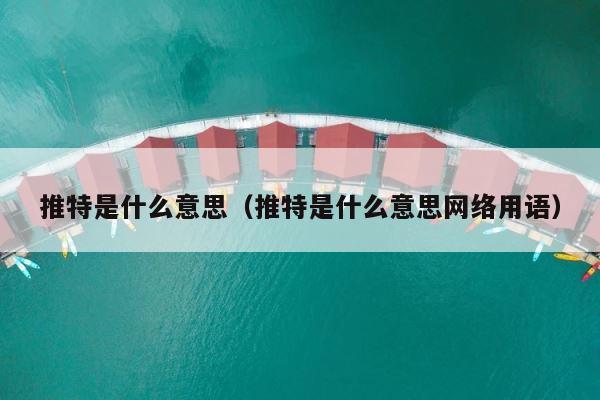 推特是什么意思（推特是什么意思网络用语） 第1张
