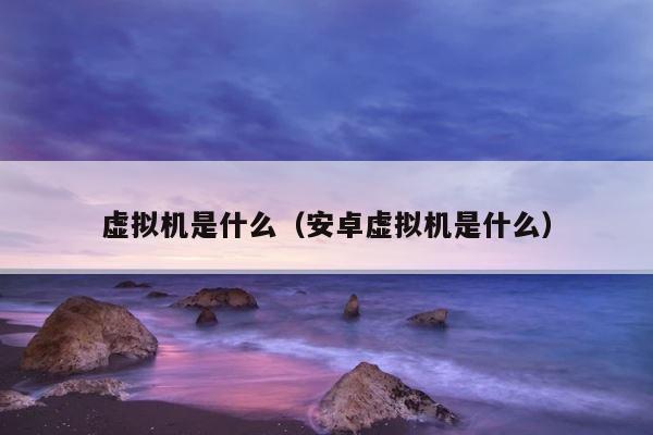 虚拟机是什么（安卓虚拟机是什么） 第1张