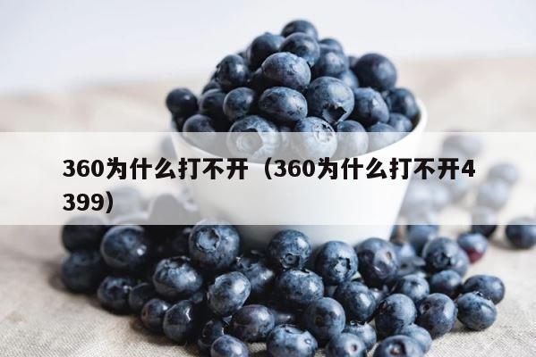360为什么打不开（360为什么打不开4399） 第1张