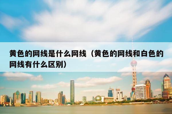 黄色的网线是什么网线（黄色的网线和白色的网线有什么区别） 第1张