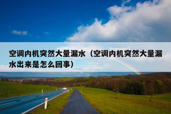 空调内机突然大量漏水（空调内机突然大量漏水出来是怎么回事） 第1张