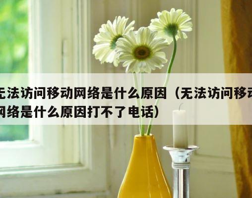 无法访问移动网络是什么原因（无法访问移动网络是什么原因打不了电话） 第1张