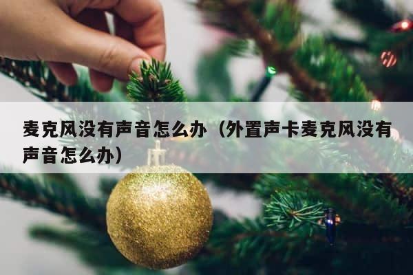 麦克风没有声音怎么办（外置声卡麦克风没有声音怎么办） 第1张